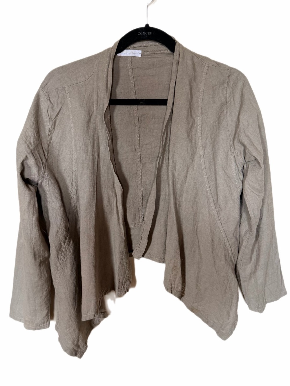 Italian linen cardigan with belt S